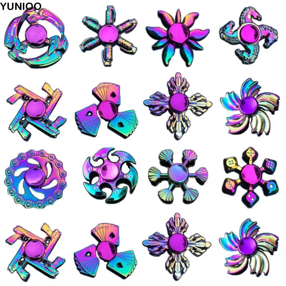 Dragon Wings Hand Spinner Low Noise High Speed Metal Rainbow Finger Spinner Anti-Anxiety Anti Pressure Fingertip Gyro Kids Gifts