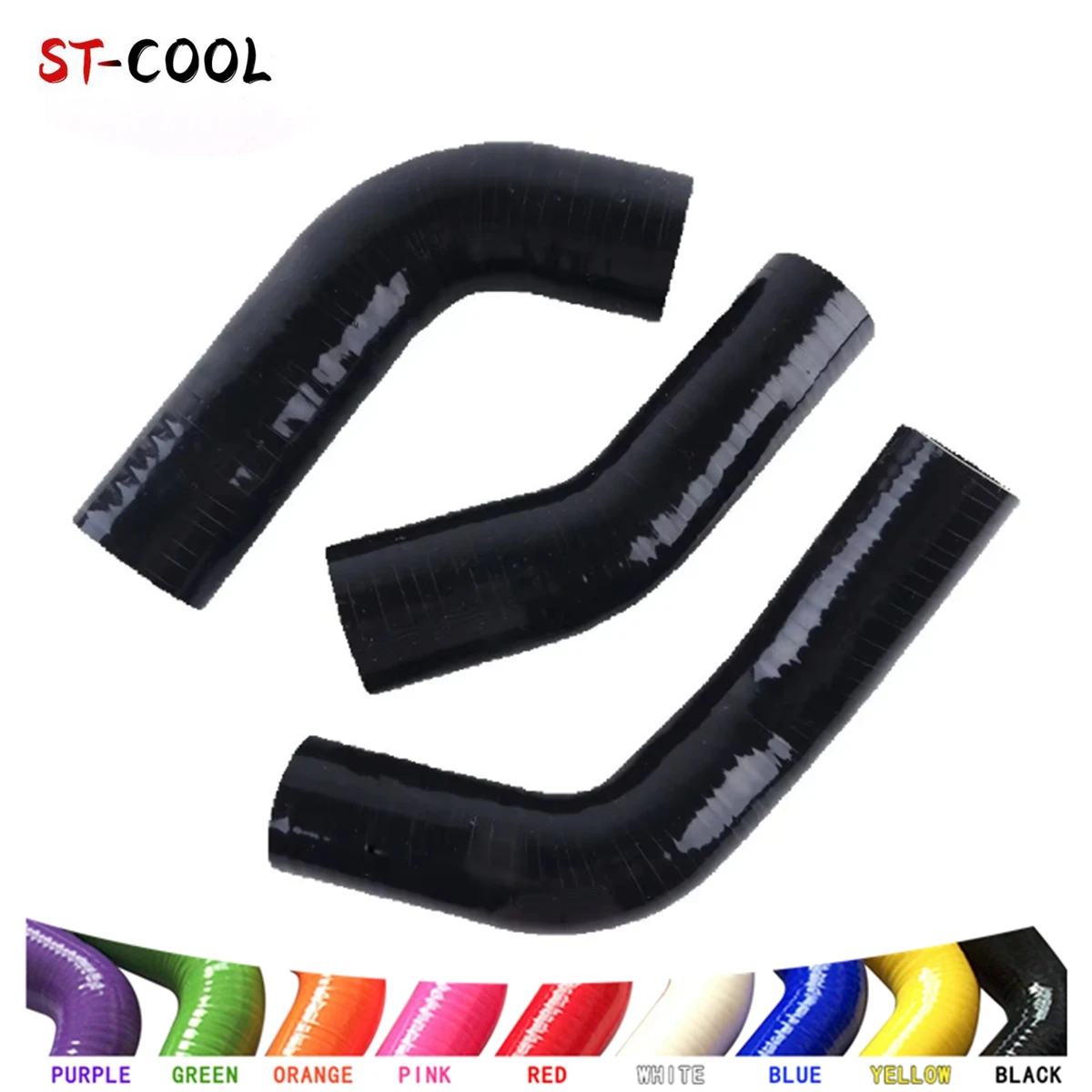 For 1980-1984 Toyota Land Cruiser FJ45 FJ40 2F 4.2L 1981 1982 1983 Radiator Hoses Silicone Tubes Kit Piping 3Pcs 11 Colors