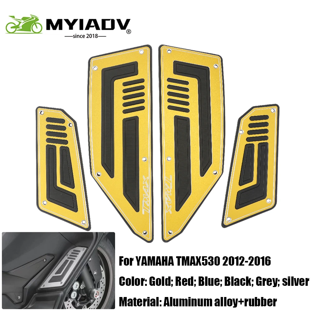 

For YAMAHA TMAX530 T-MAX 530 XP530 530 T MAX 2012 2013-2016 Motorcycle Footpegs Plate Pads Footboard Cover Step Foot Footrest