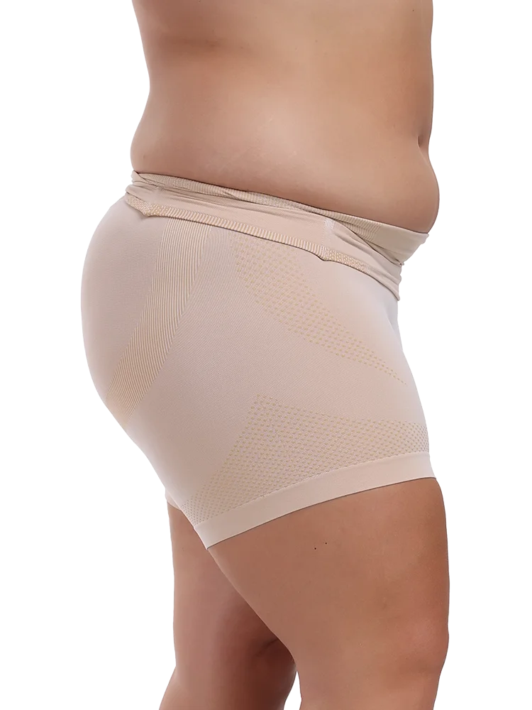 Plus Size Women Shapewear High Waist Body Shaper Pattern Tummy Control Panties Obesity Corset Slimming Butt Lifter Shaping Short