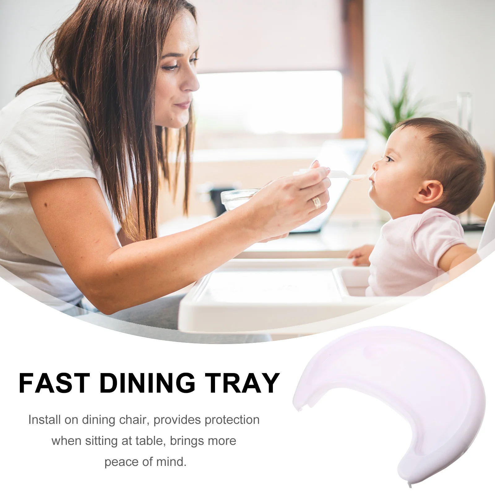 صينية تغذية الطفل للخطاف على كرسي، صينية طعام للرضع، خفيفة الوزن، محمولة، طبق عشاء سريع للأطفال، ملحق للكرسي المرتفع، سهل
