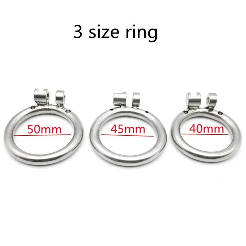 Stainless Steel Ring Male Chastity Cage And Urethral Plug Sexy Toys Penis Cage Cock Rings For Men Gay Chastity Lock Device Cbt