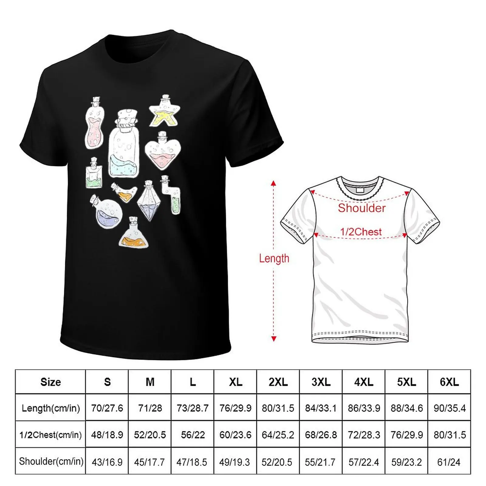 Potion Bottles T-Shirt High Elasticity Sports T-Shirt