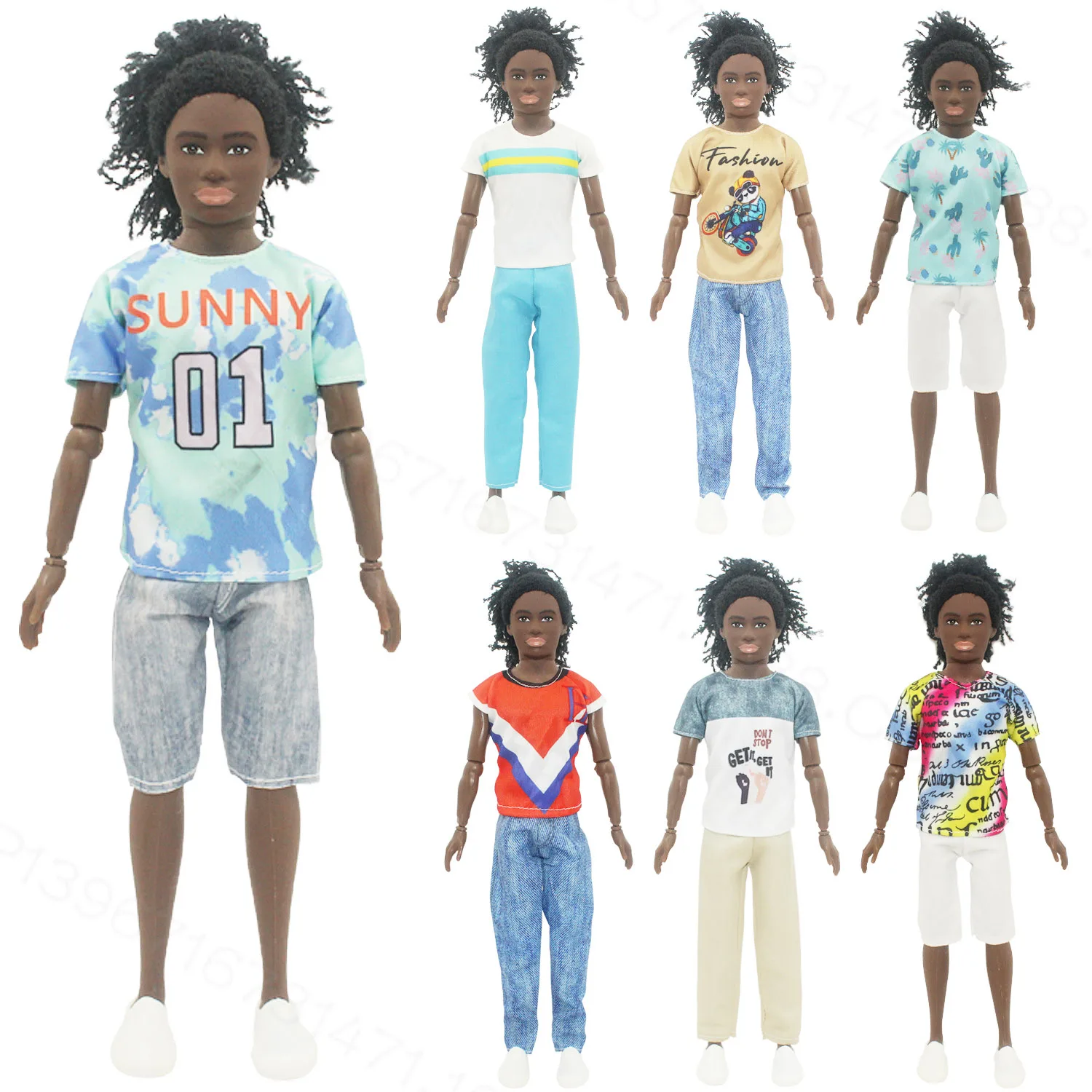 en The Boyfriend Doll Clothes T-shirt Ken Clothes Daily Wear Casual Suit Doll Clothes for Ken Doll Accessories 1/6