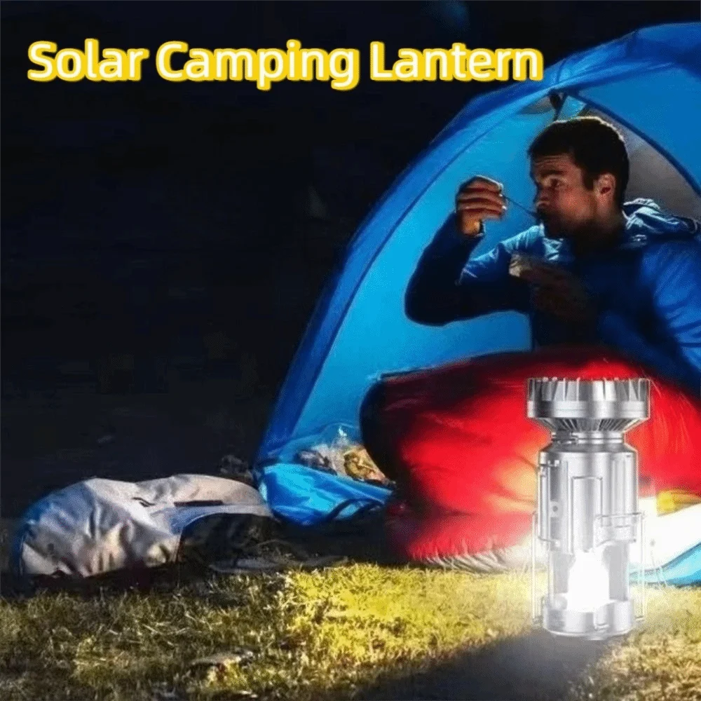 Solar Powered Solar Camping Lantern USB Charging Portable LED Fan Lantern Stretchable 5W Portable Electric Fan Hiking
