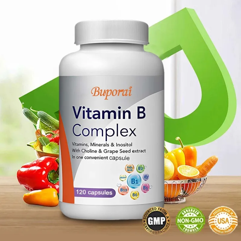 Vitamin B Complex - For Mood, Supports Cellular Energy, Promotes Brain and Nervous System Health, Improve Mental Clarity