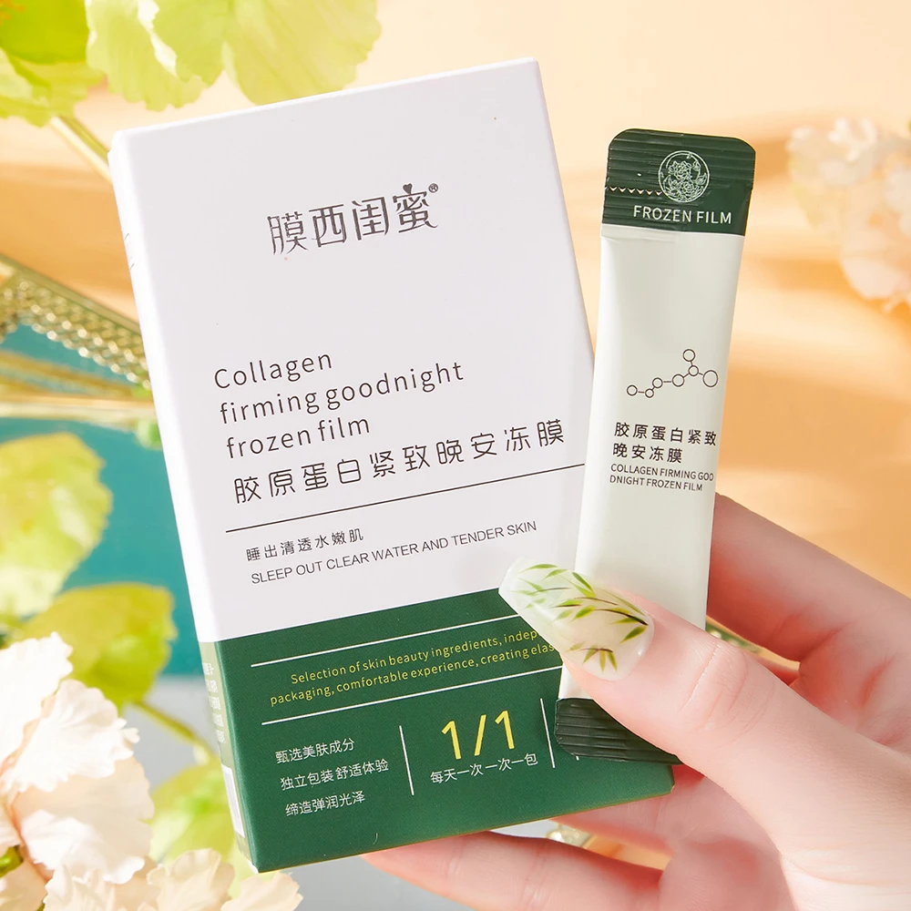 

20Pcs Collagen Firming Good Night Frozen Film Nourishing Moisturizing Wash Free Sleep Facial Mask Improve Dry Roug Beauty Masks