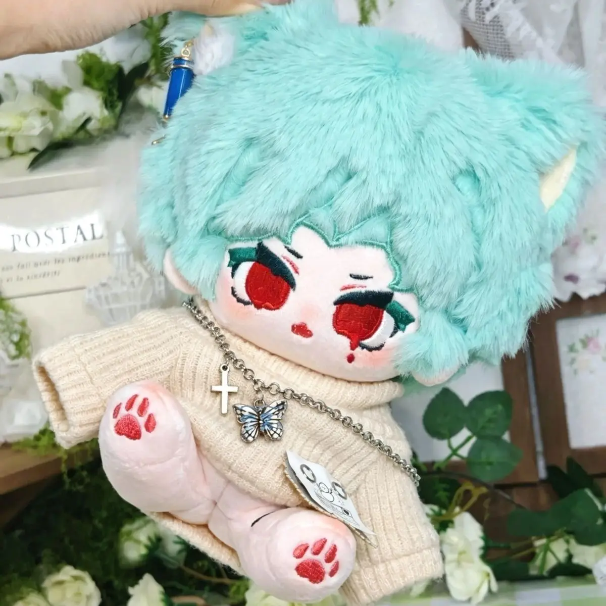 20cm New Genshin Impact Il Dottore The Doctor  Plush Doll Stuffed Cotton Doll Dress Up Doll Cute Birthday Gift view 3