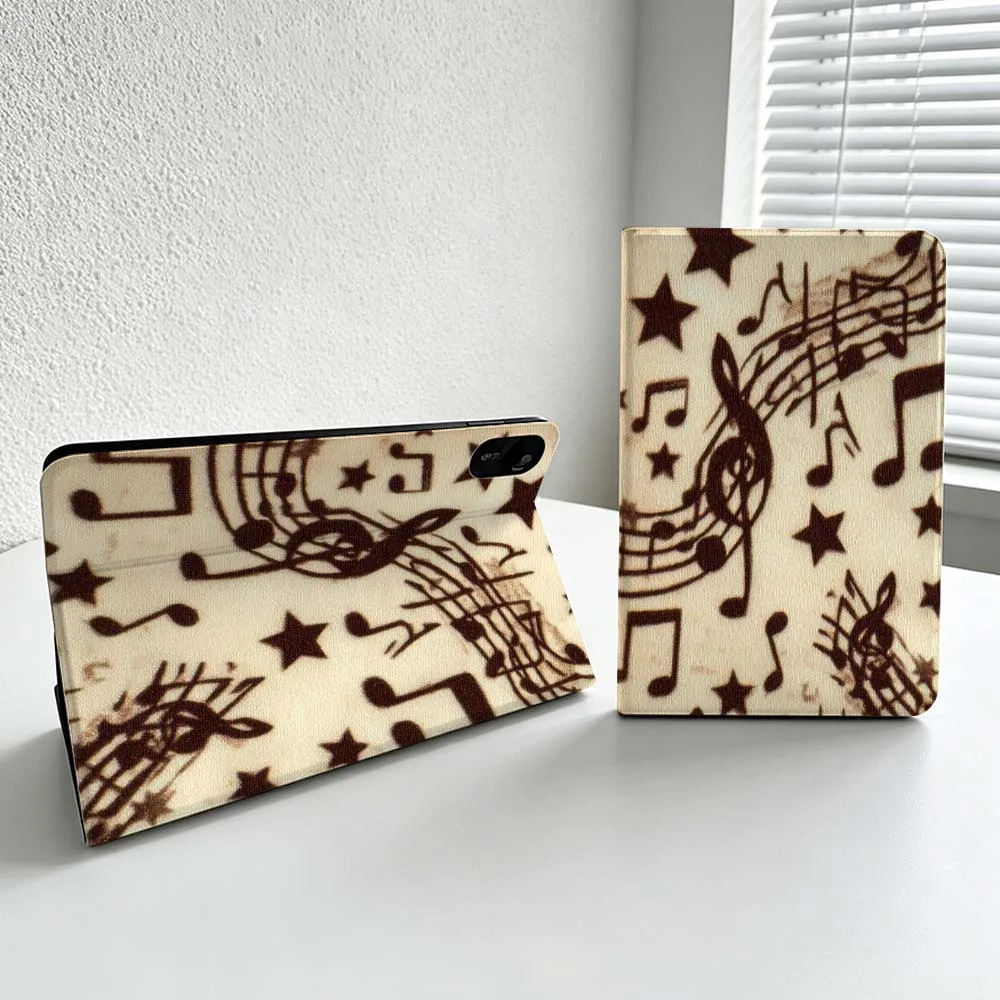 Cartoon Piano Notes Pattern For Xiaomi Redmi Mi Pad 8 7 6 5 4 2 SE K Pro Max Ultra Poco Pad Soft Inch Tablet Case Cover