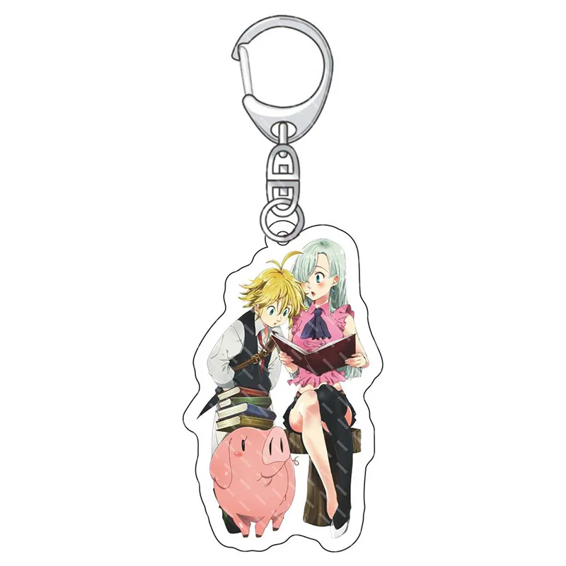 Anime fans gifts Nanatsu no Taizai of Wrath Melioda Lyonnais Hock Diane anime peripheral acrylic keychain pendant 6CM - view 6