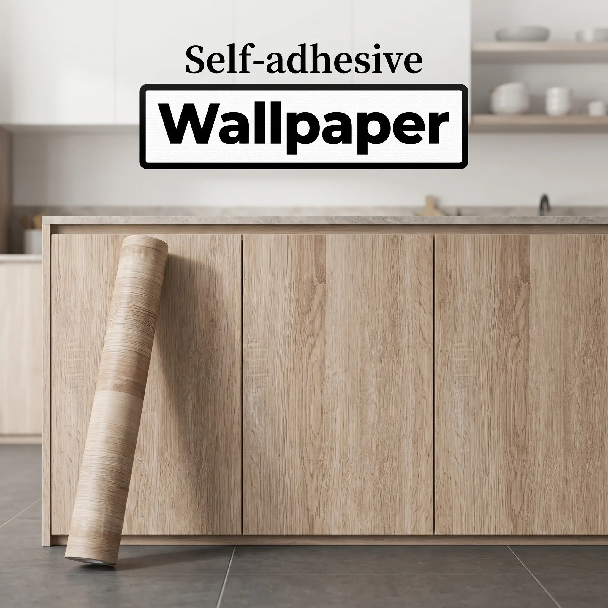 

5Meters Waterproof Wood Grain Sticker Wardrobe Cabinet Desktop Door Furniture Renovation Stickers Adhesive Wallpaper Roll