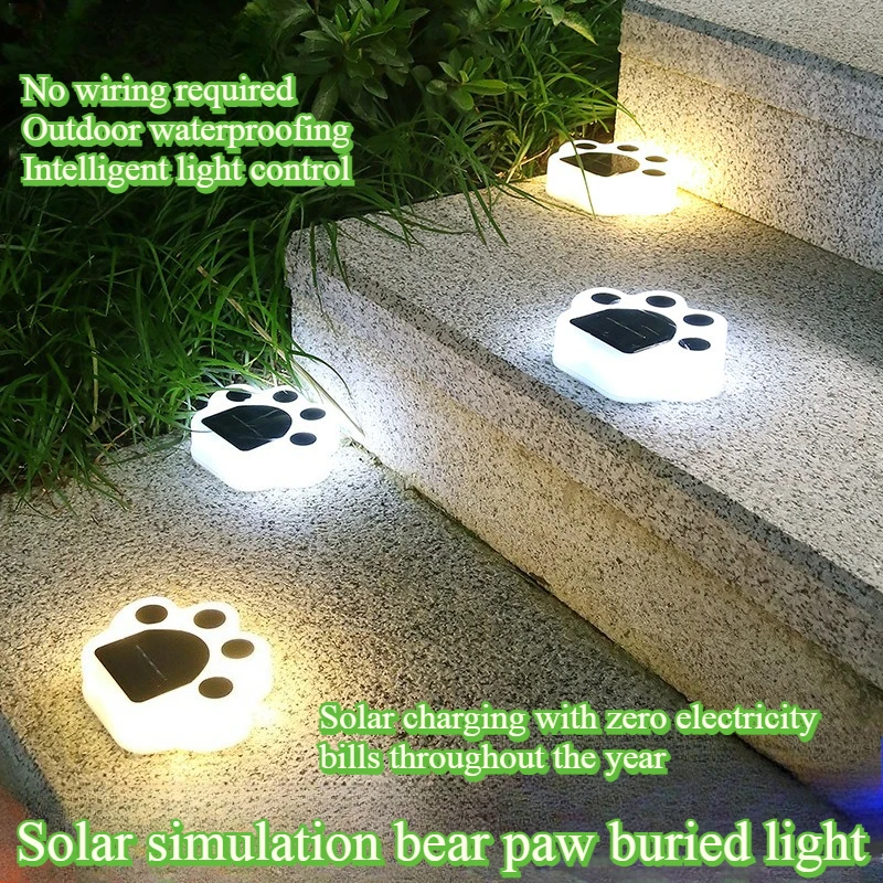 

Наружный солнечный свет от медвежьей лапы для газона, новый светильник для сада во дворе, солнечный светильник от медвежьей лапы, светодиодный светильник для погребенной лапы медведя
