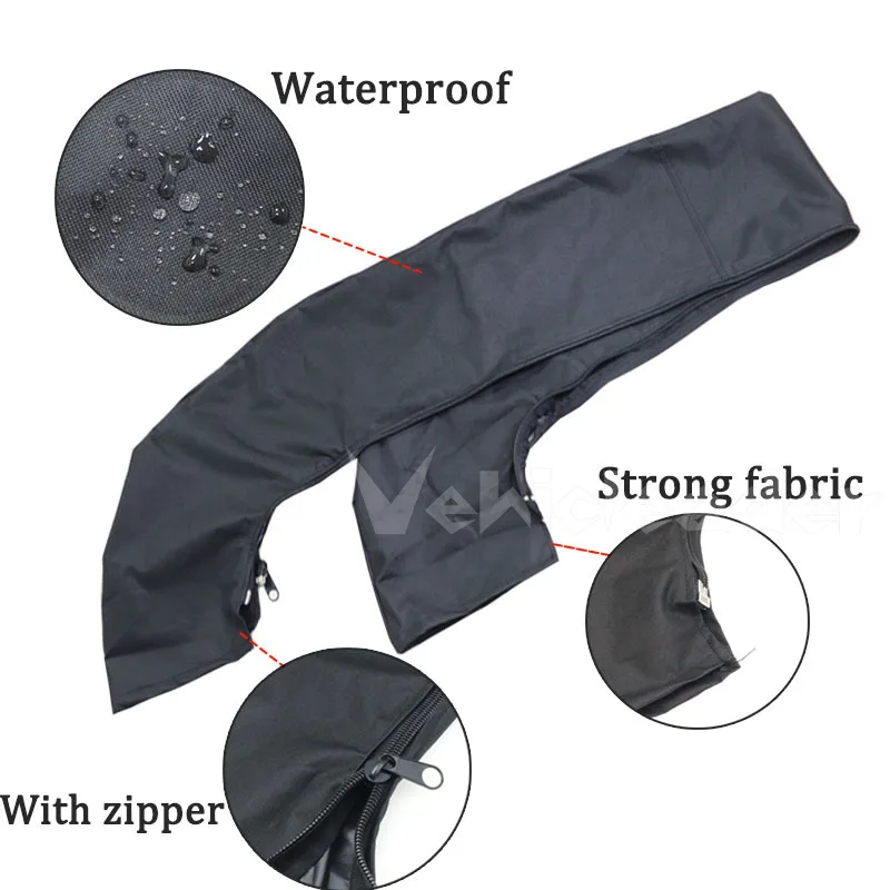 

Waterproof 600D 3/4 Bow Bimini Top Boot Cover No Frame Yacht Boat Cover With Zipper Anti UV Dustproof Cover Marine Accessories
