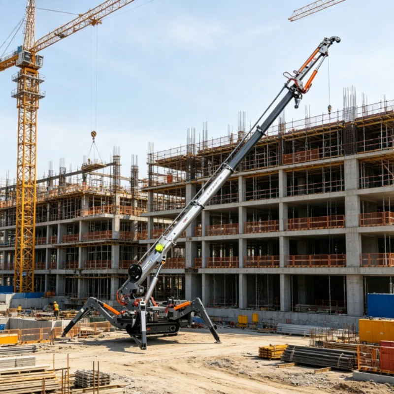 Customized Spider Crane High Quality 2Ton Remote Control Spider Crawler Crane With Torque Display With Petrol Engine