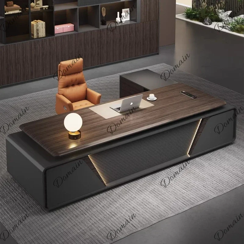 46 M 280cm Light Luxury Paint Desktop Desk Simple And Modern Office Desks And Workstations Computer Room Table Study Tables Furn