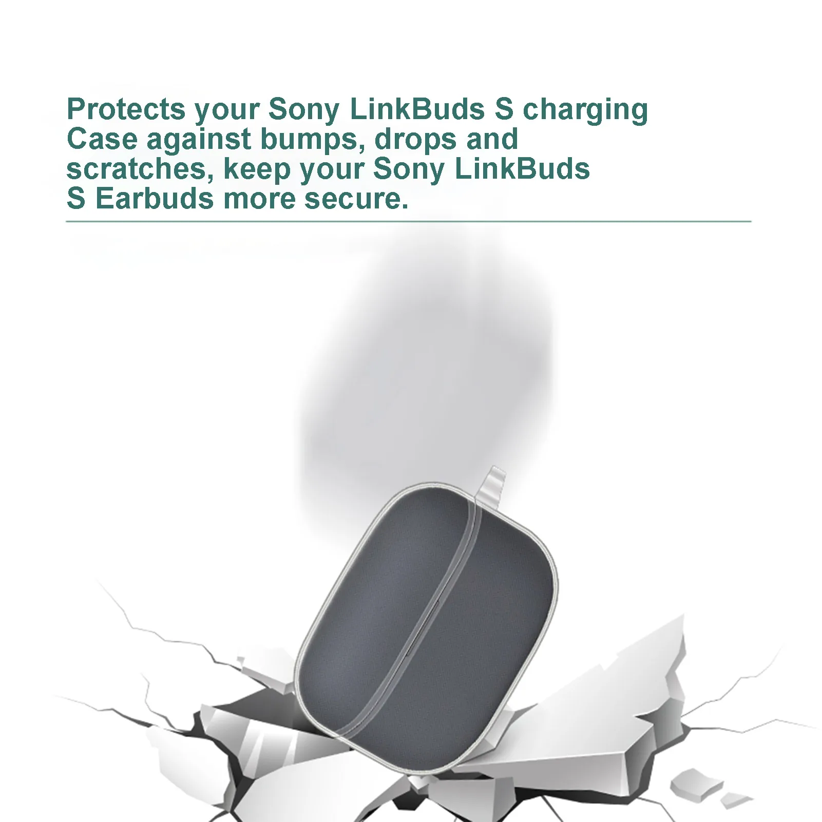 TPU Case For Sony Earbuds LinkBud S WF-LS900N Earbuds Transparent Protective Cover Shockproof Dustproof Protector With Carabiner