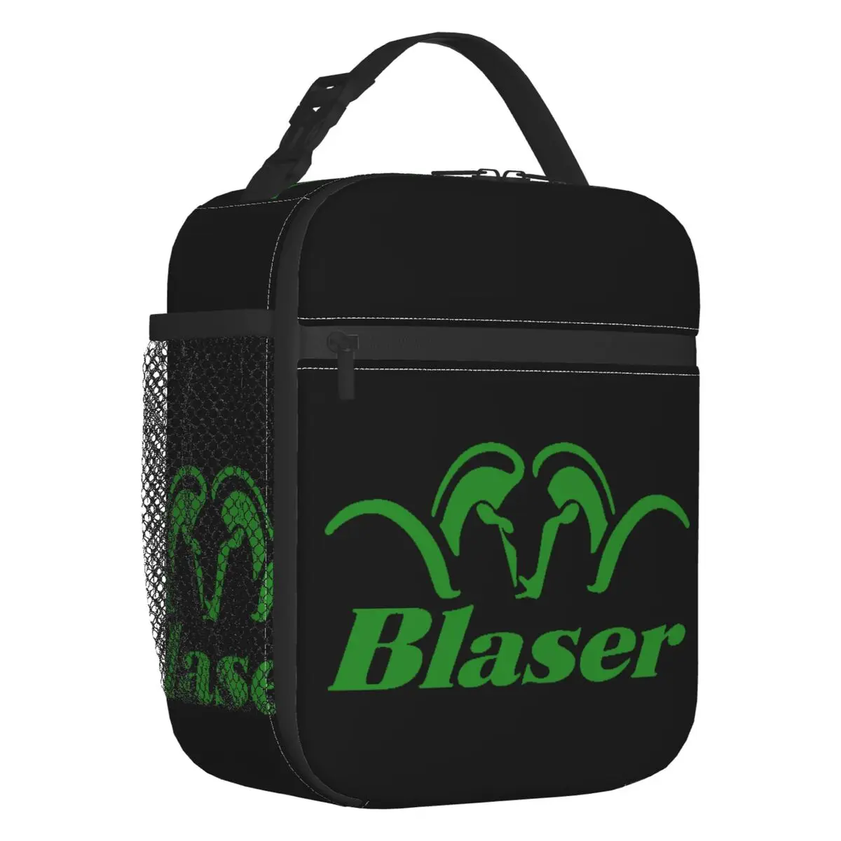 Custom Green Blaser Firearm Gun Insulated Lunch Bag for Women Portable Thermal Cooler Lunch Tote Office Picnic Travel