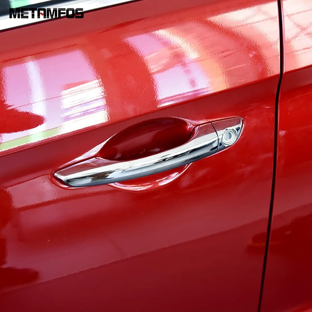 For Hyundai Verna Solaris Accent 2018-2021 2022 Chrome Side Door Handle Cover Trim Protector Exterior Accessories Car Styling