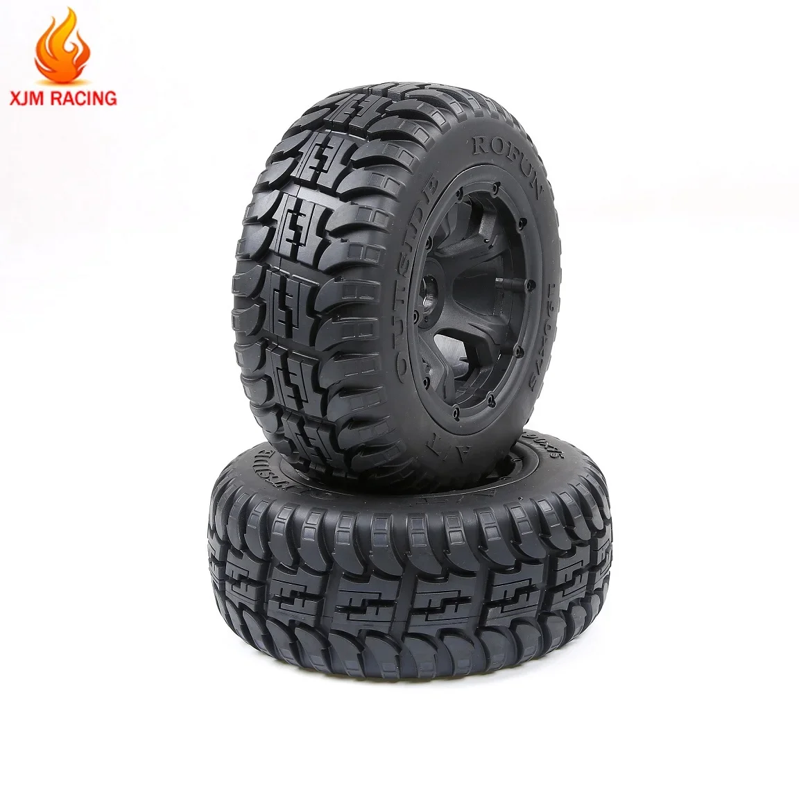 Front or Rear Wheel Tyre X 2pcs Assembly Kit for 1/5 Hpi Rofun Rovan Km Mcd Gtb Racing Baja 5T 5sc Truck Rc Car Parts