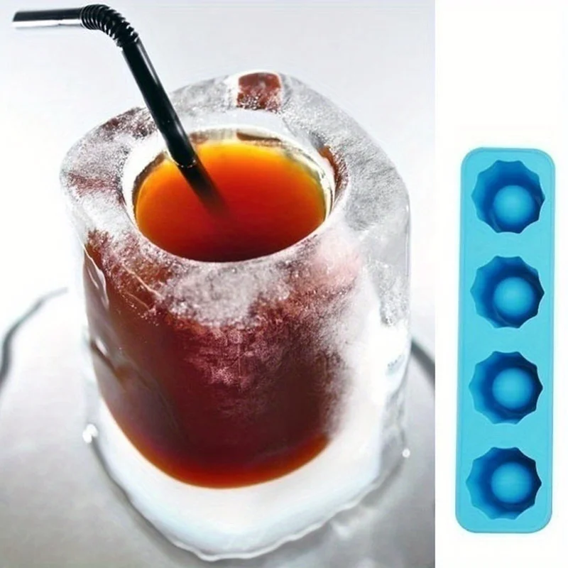 Silicone Long Shaped Ice Cup Mold DIY Edible Ice Grid Maker Best-Selling Home Kitchen Ice Box Making Tool