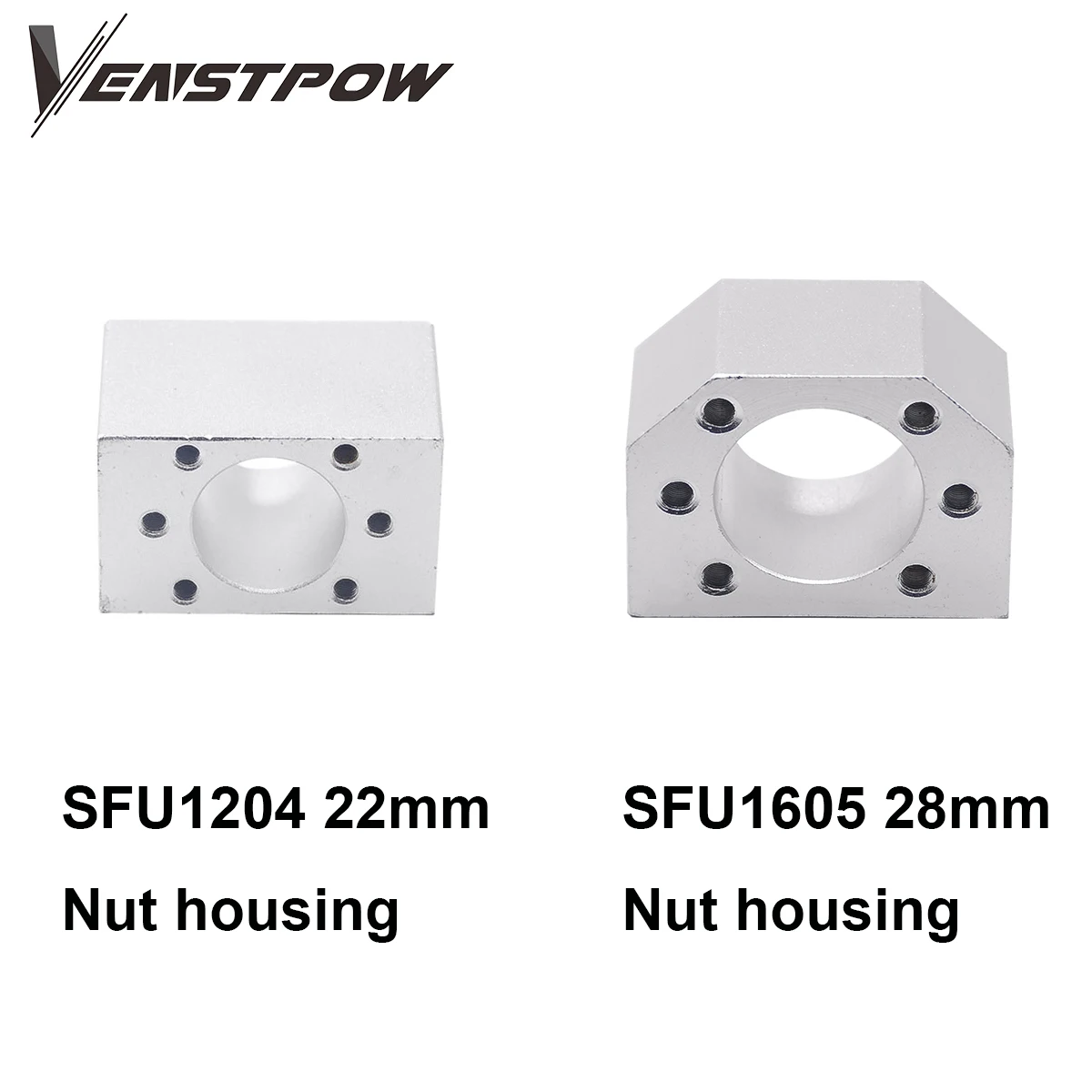 1pc Ballscrew Nut Housing Bracket Holder 16mm DSG16H DSG12H for SFU1204 SFU1605 SFU1610 Aluminum Alloy Bolt 3D printer cnc parts