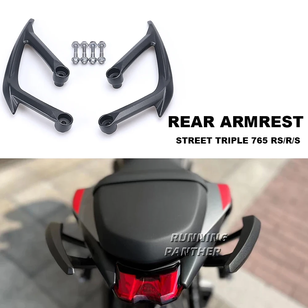 

NEW Motorcycle Passenger Rear Armrest Grab Handle Seat Hand Handle Grab Bar For Street Triple 765RS 765R 765S 765 RS R S