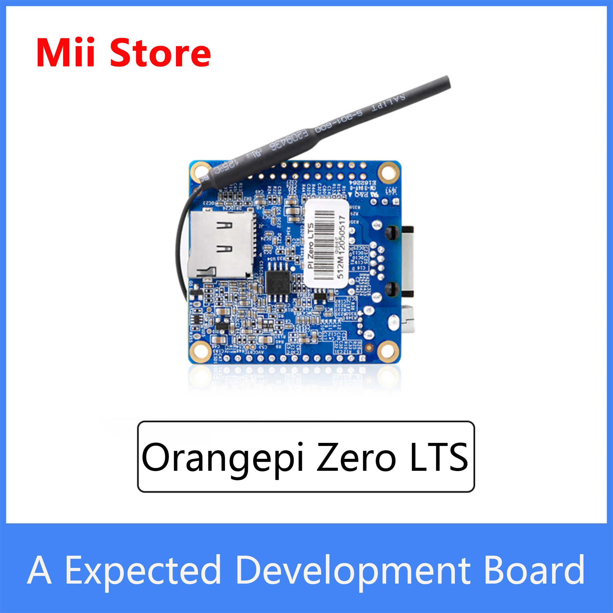 Orange Pi Zero LTS 512MB H3 Mini Placa de código abierto de cuatro núcleos, compatible con puerto Ethernet de 100M y Wifi