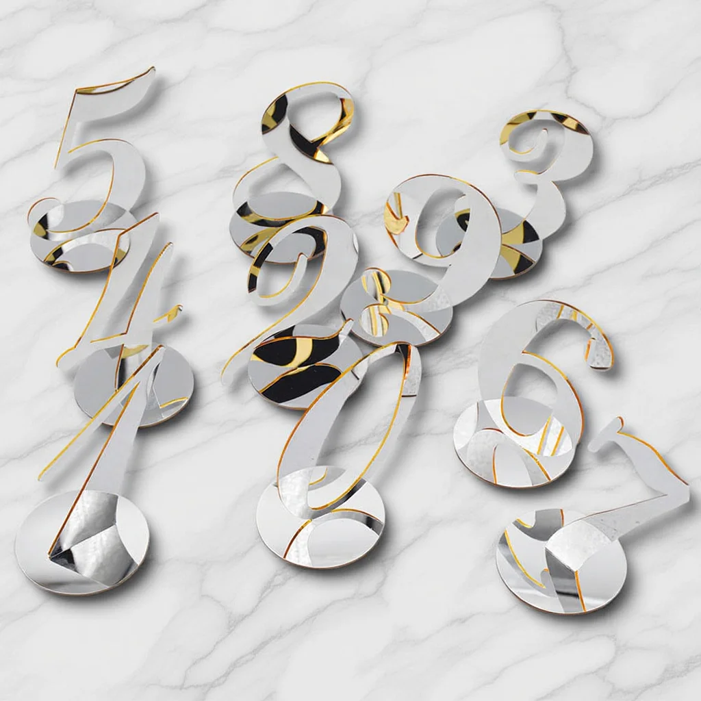 10 Stück Acryl-Tischnummern für Hochzeit, wiederverwendbare Sitzschilder, Bankett, Geburtstag, Party, Dekoration, Tischdekoration, Nummernmarkierungen