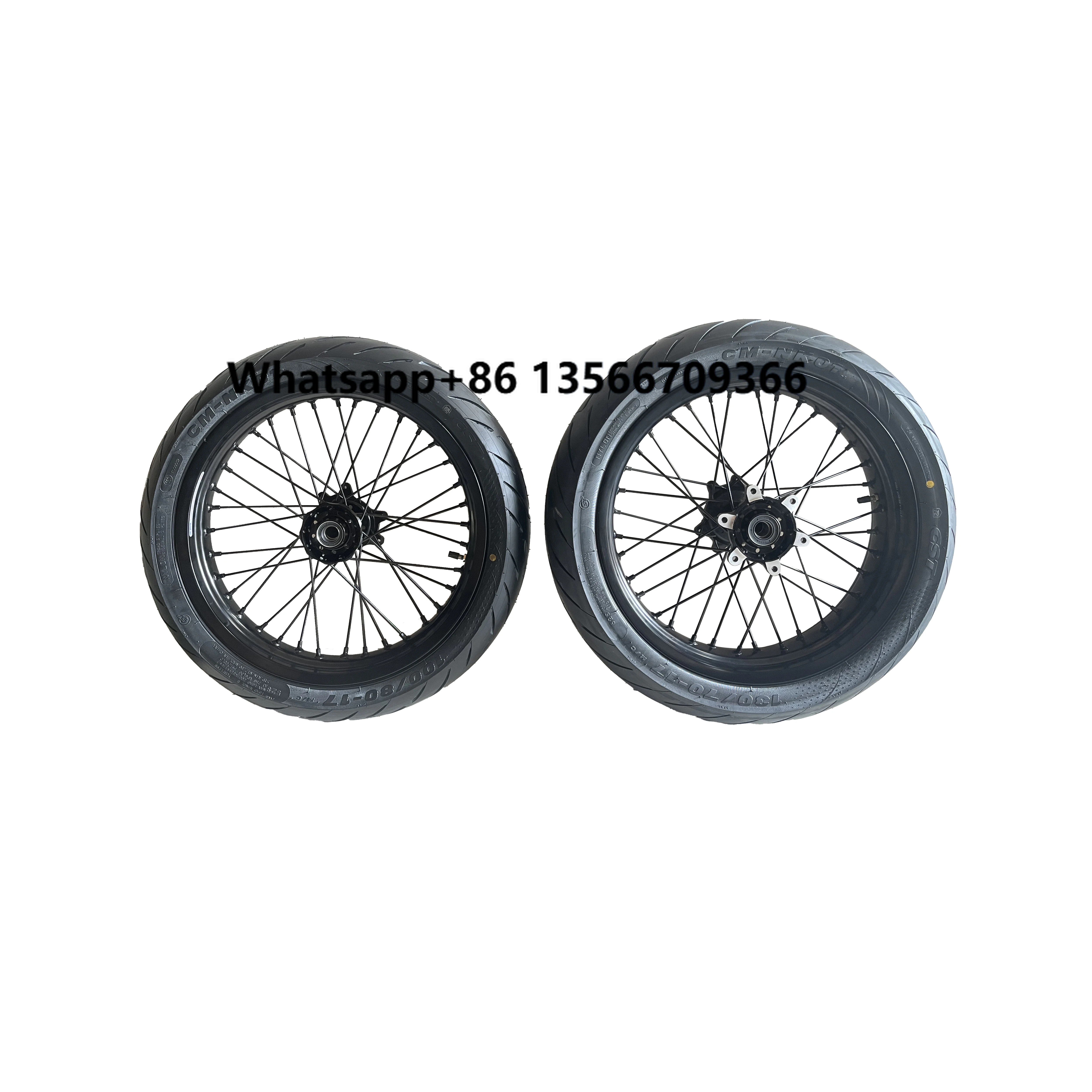 

Surron Ultra Bee 17 Inch Supermoto Rims Street Conversion Wheel Assembly Front & Rear 17x2.5/17x3.5 Road Tire Condition New