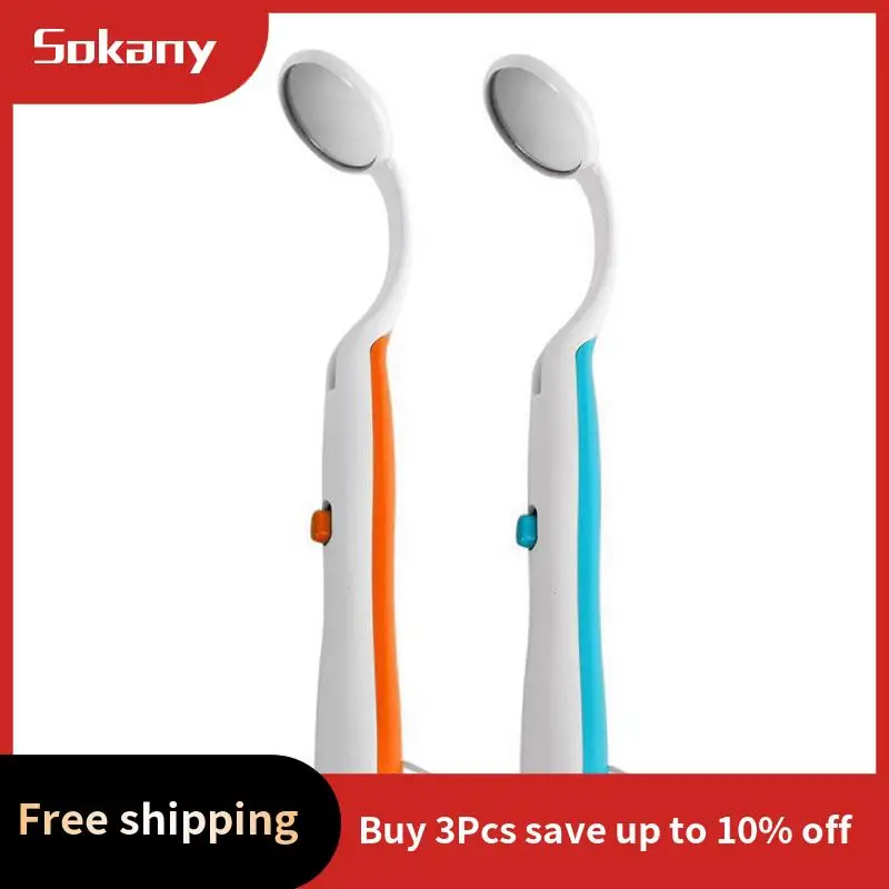 

HIM-2 Pc Led Light Teeth Oral Mirror Super Bright Mouth Mirror Illuminated Tooth Care Tool Oral Hygiene Machine Orange &