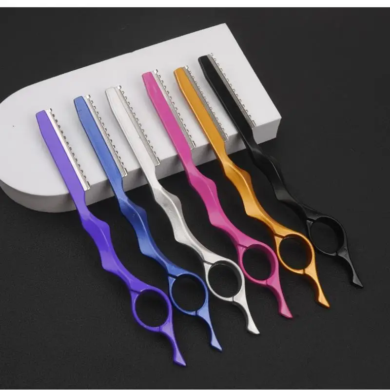 Aluminum Barber Shaver Cutting Knife Professional  Hair Thinning Razor Space For Salon Use Japan-Style Barber Tools