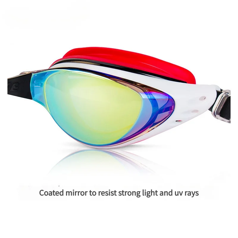 نظارات سباحة احترافية بإطار كبير من السيليكون مقاومة للماء ومضادة للضباب عالية الدقة للجنسين