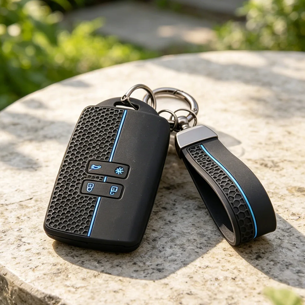 Silikon Smart Fernbedienung Autoschlüssel-Hülle für Renault Captur Koleos Kadjar Arkana Megane Dacia Duster Sandero Stepway