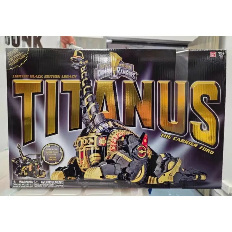 New Original Bandai Mighty Morphin Power Rangers Legacy Titanus Limited Black Edition Action Figure Model Toys Gift