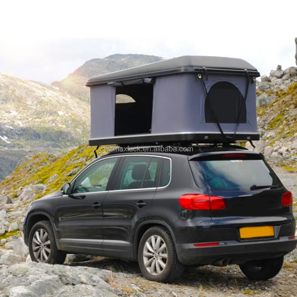 

Camping Aluminum Rooftop Tent Car Triangle Clamshell Hard Shell Roof Top Tent For Outdoor Hiking Top Roof Car Tent 4 Person