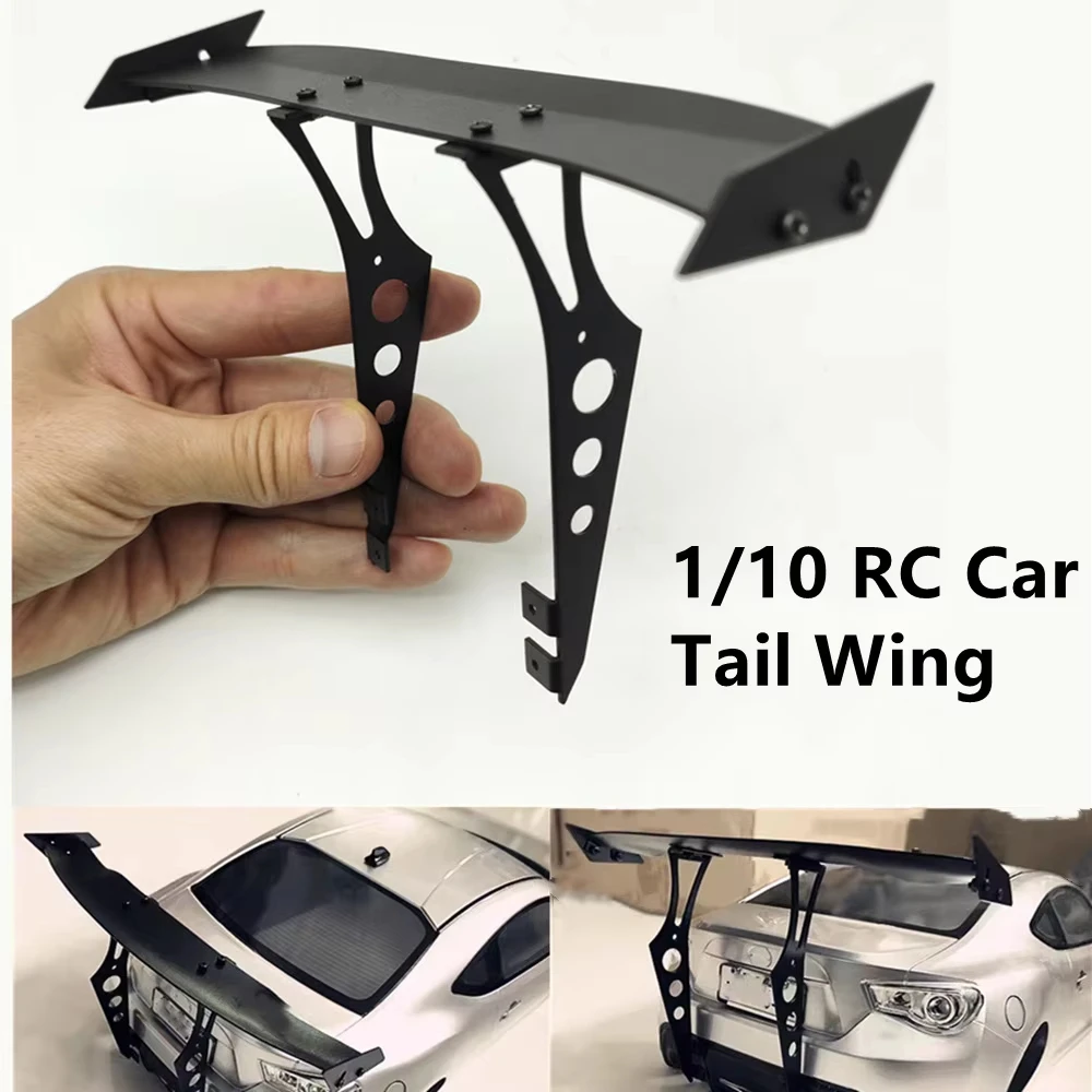 1 Set Aluminum Tail Wing with Screws for 1/10 RC Drift Car Tamiya TT02 HSP Traxxas