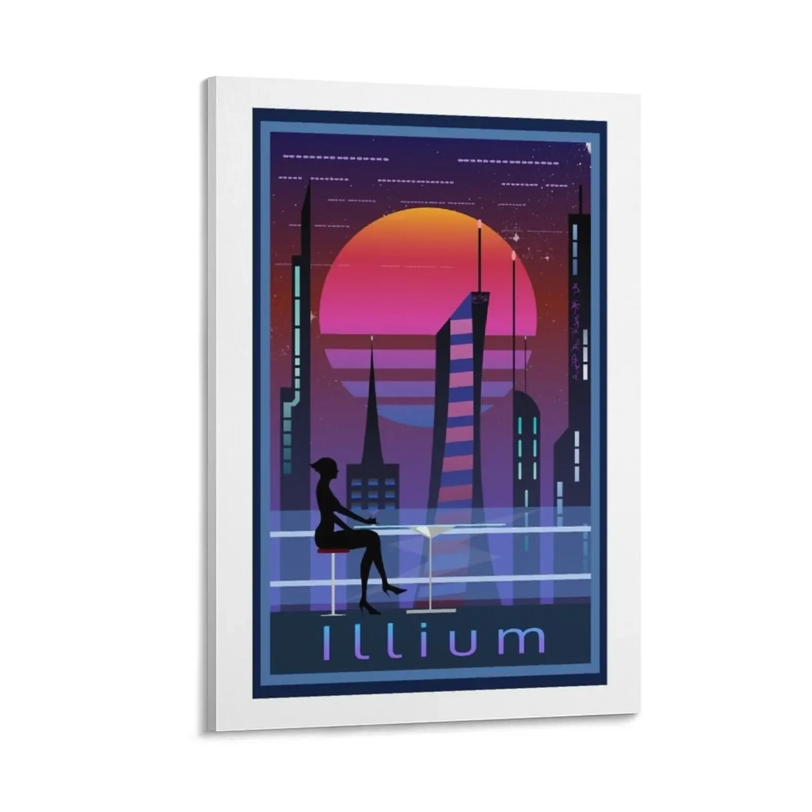 

Mass Effect Illium Travel Poster Fan Art Canvas Painting Decorative picture decorative wall canvases home and decoration