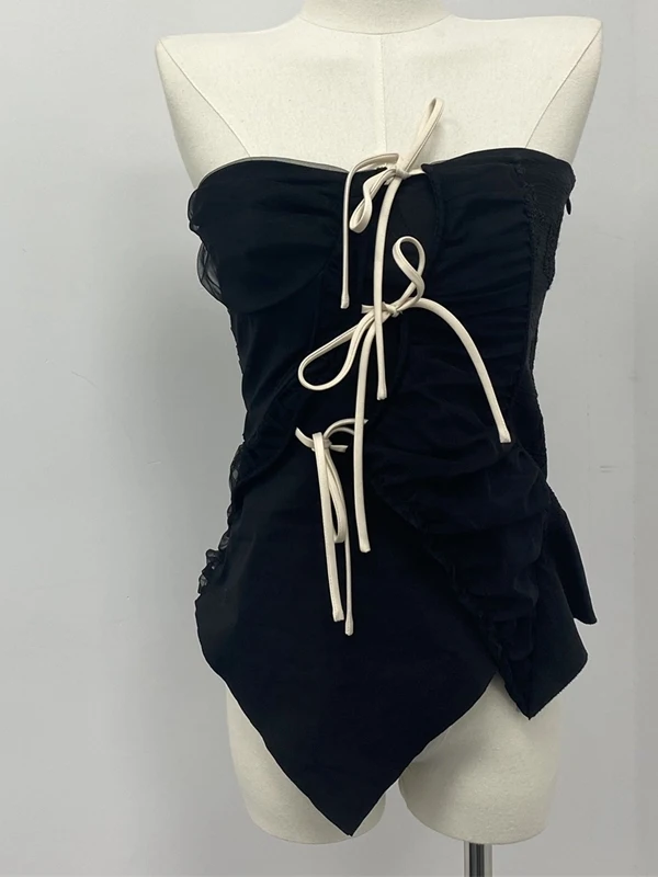 

Сексуальная пикантная девушка Boston Pull Sister Ultra Hard to Do Ro Tube Top Складной жилет Топ с узлом для поездок на работу Sle Цвет