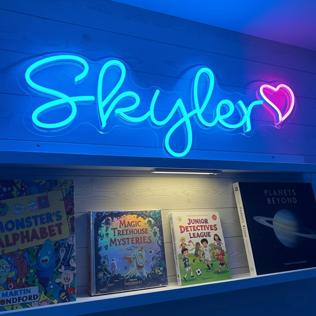 Letreros de neón personalizados, luces de neón Led grandes, personalizados con corazón para nombre, logotipo de estudio de boda, decoración de pared, letrero de neón con nombre