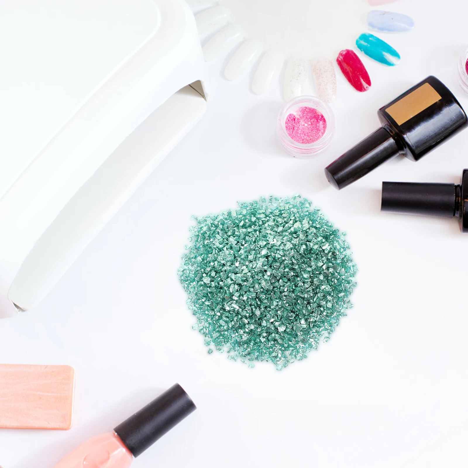 Nail Art Glass Chips Crushed Decor for Nail Art Stable Delicate Glossy Finish Unleash Creativity Crafting Filling