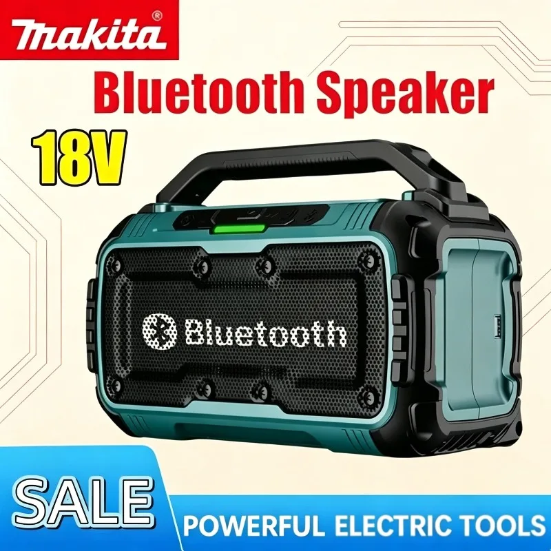 

Беспроводной Bluetooth-динамик Makita для аккумулятора Makita 18V, портативные колонки с объемным звучанием, двухканальный сабвуфер, громкоговоритель