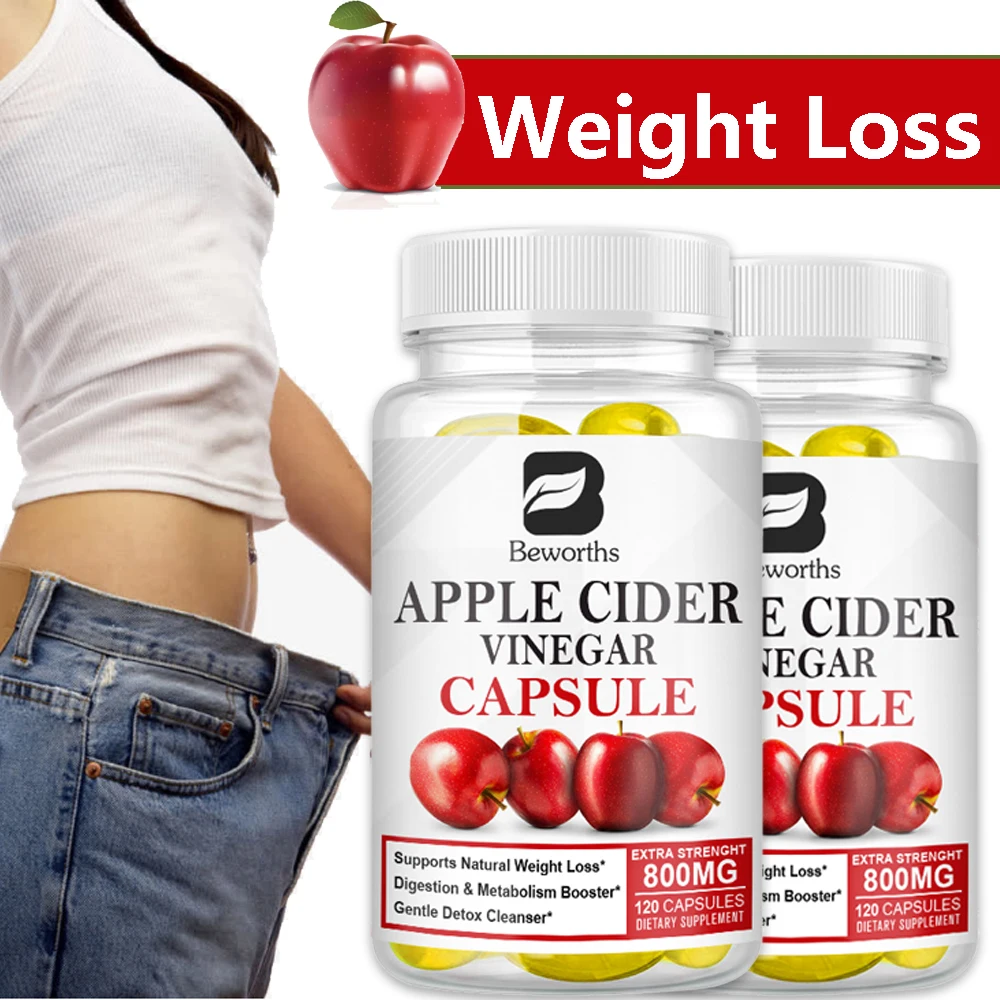 BEWORTHS Organic Apple Cider Vinegar Capsules Healthy Weight Management Digestion Detox & Immune Soothes Gas & Bloating Food