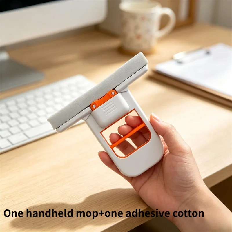 Mini Handheld Sponge Mop for Household Desktop Dry and Wet Water Absorption Cleaning Scraper Small Mop for Bathroom Use