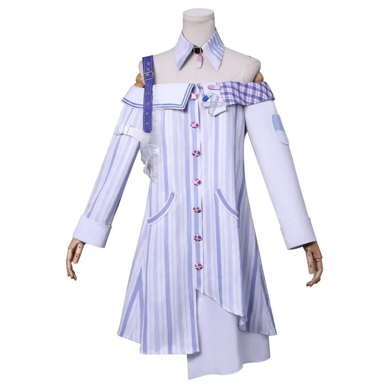 

2025 Game Infinity Nikki Cosplay Costume Doctors Laboratories Dress Up White Dresses with Accessories Role Play Outfit for Women
