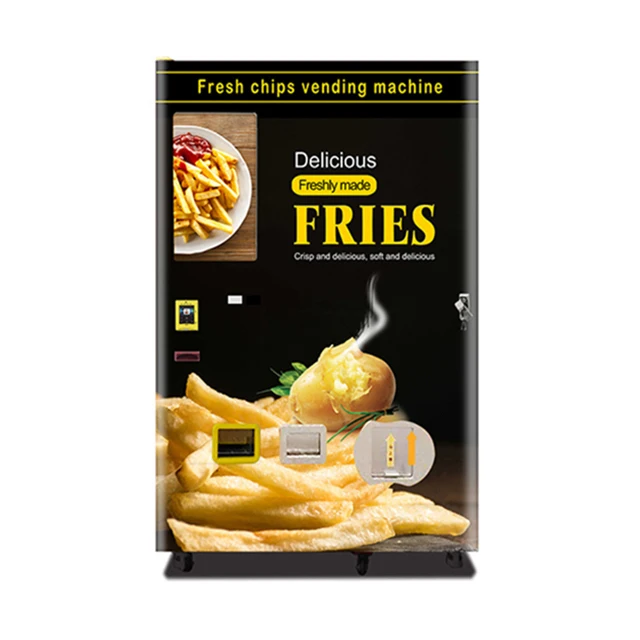 Customized Professional Automatic French Fries Vending Machine with CE Certification Hot Fast Food Vending Machine for Business