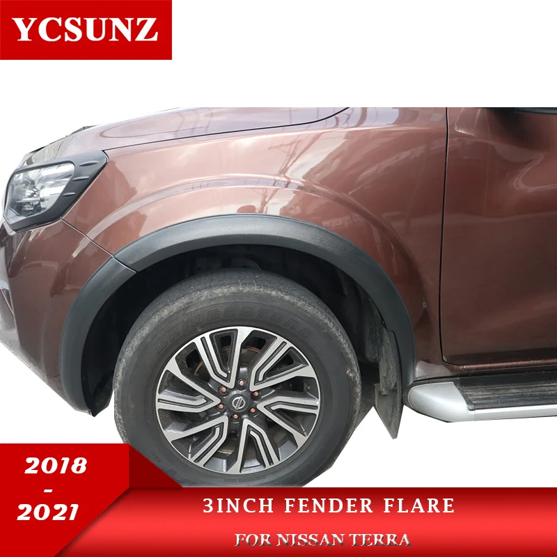 3 inch Wheel Arch Slim Fender Flare Mudguards For Nissan Terra 2018 2019 2020 2021 Car Accessories