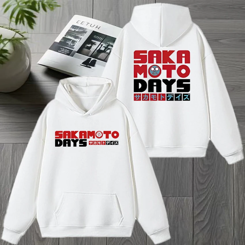 

Hot Sale New in Anime Sakamoto Days Double Sided printed Hoodie Unisex harajuku Cartoon pullovers Men women Fleece Sweatshirt