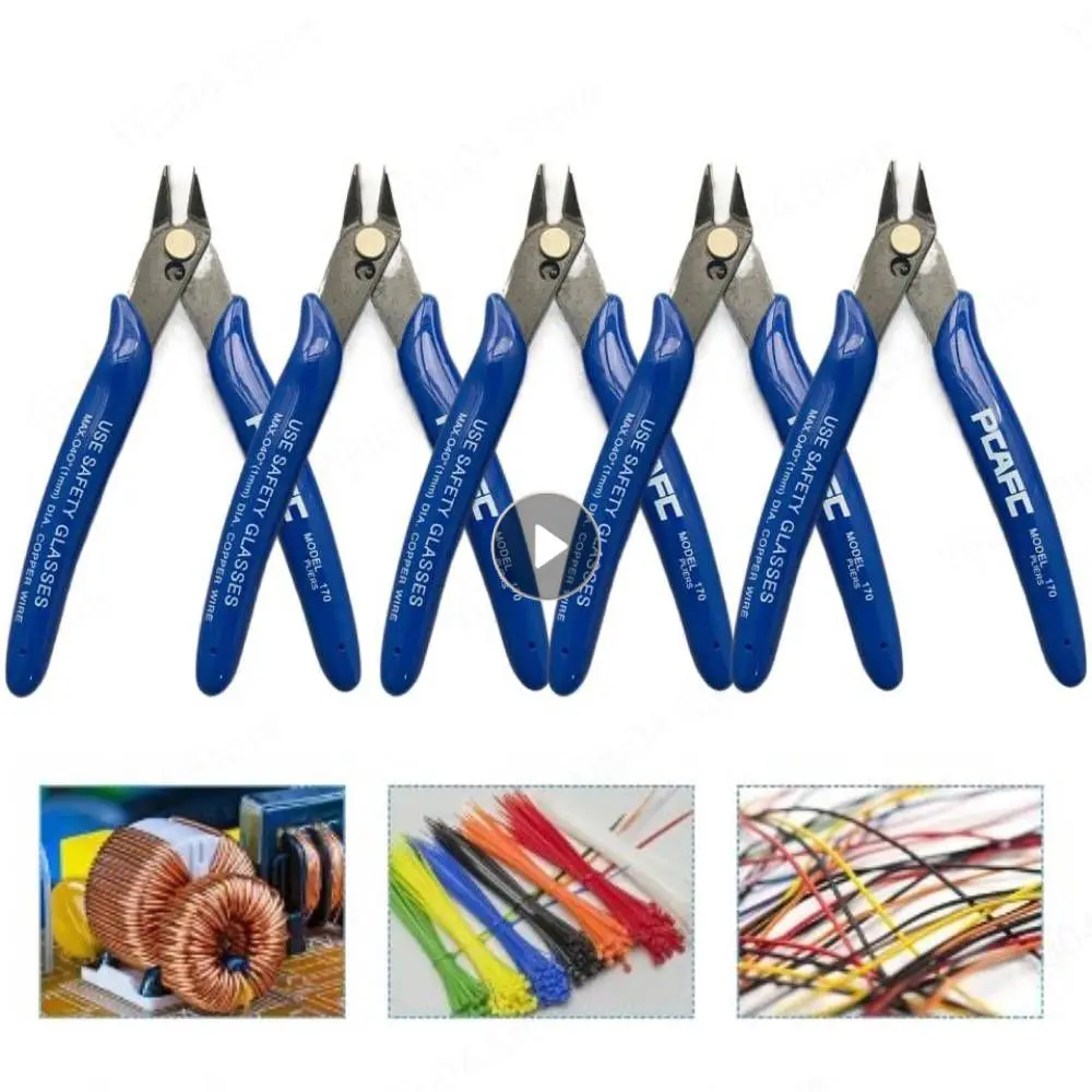 Pliers Universal PVC Handle Multi Functional Electrical Wire Cable Cutters High Carbon Steel Cutting Side Snip Flush Nipper Tool