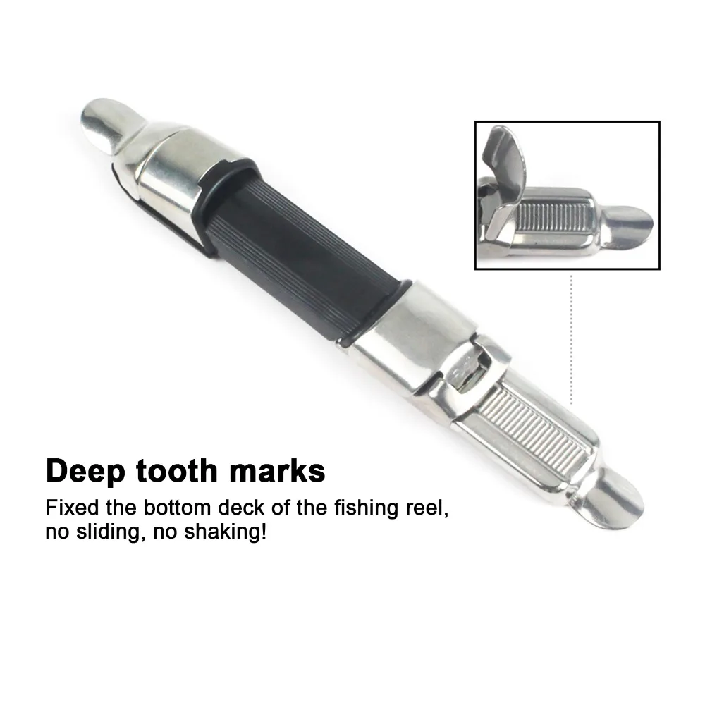 5 قطعة مقعد عجلة قصبة صيد خشبية من الفولاذ المقاوم للصدأ مع وسادة مطاطية مقعد بكرة صيد خفيف الوزن مقعد قضيب بكرة الصيد #3