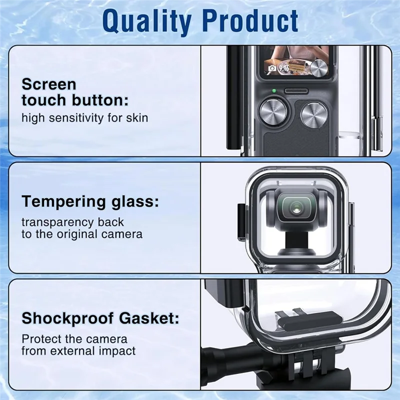 Чехол для дайвинга HFES для экшн-камеры DJI OSMO Pocket 3, защитный корпус для дайвинга, замена подводной фотографии 45 м